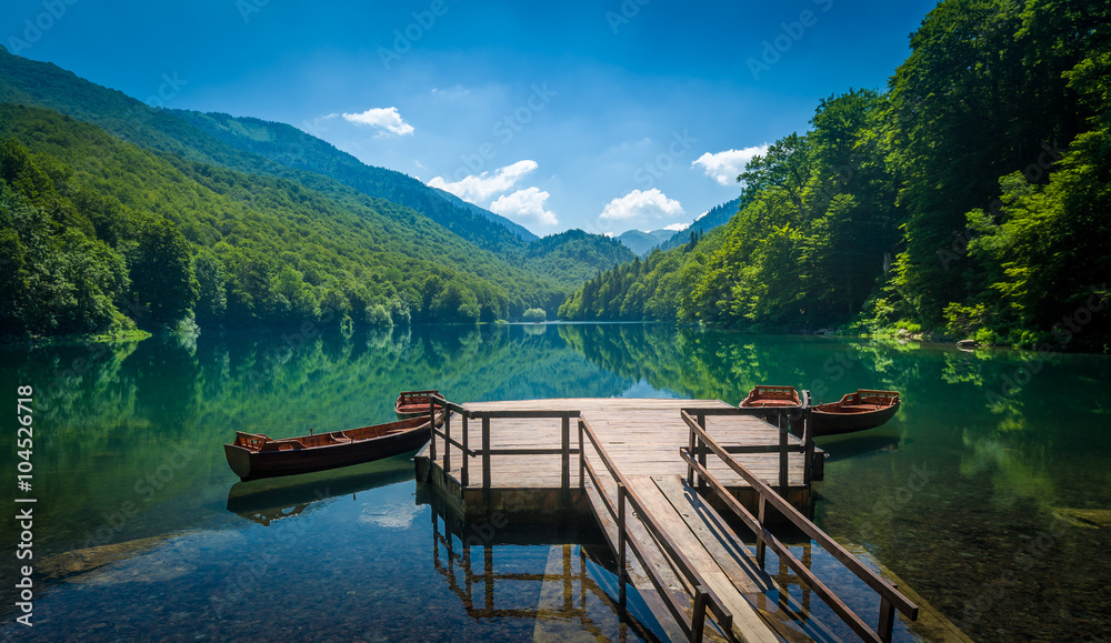 Fototapeta premium Biogradsko lake landscape, Montenegro