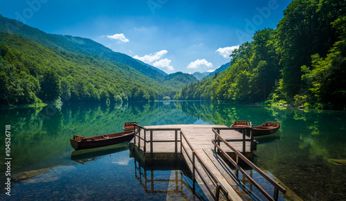 Biogradsko lake landscape, Montenegro photo