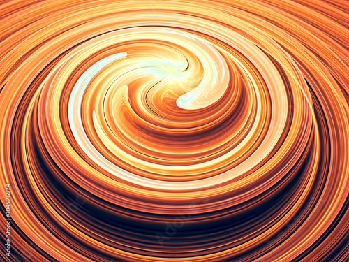 Abstract background rings and curls digitally generated image
