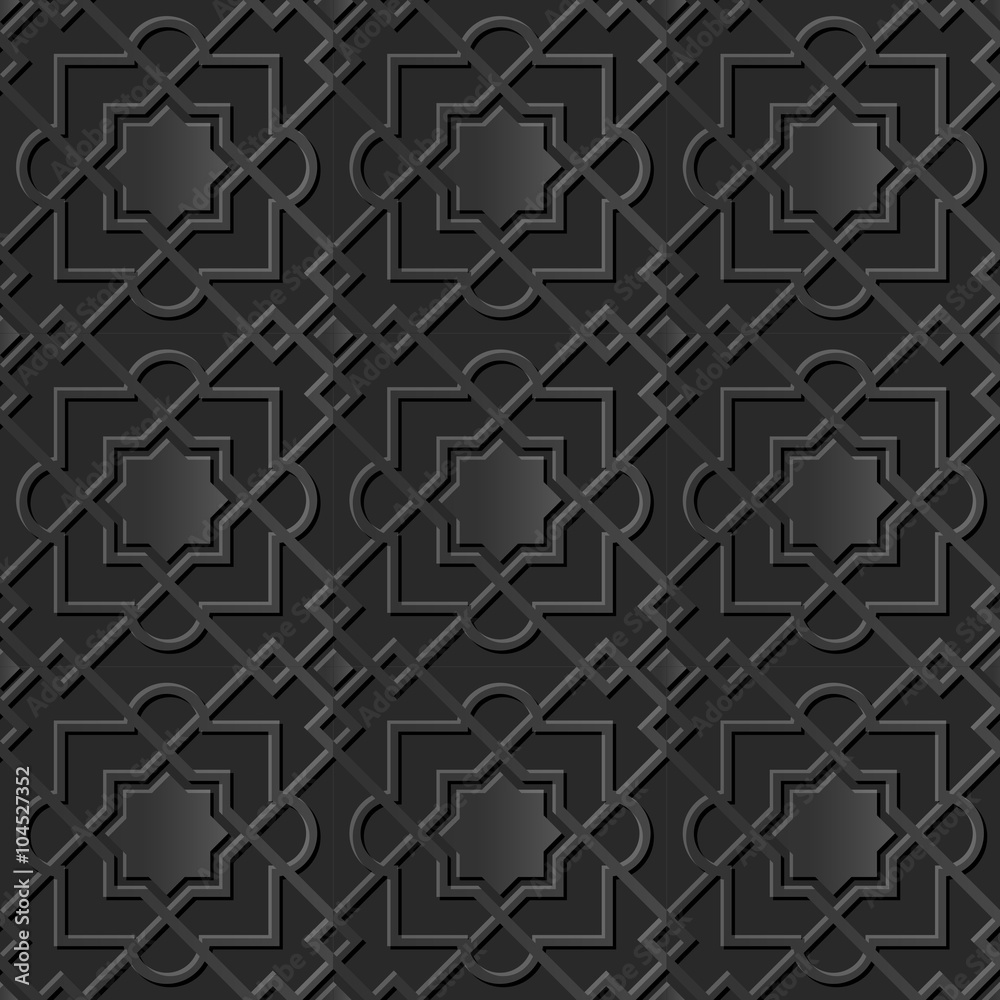 Seamless 3D elegant dark paper art pattern 335 Star Check Cross Chain
Seamless 3D elegant dark paper art pattern 335 Star Check Cross Chain