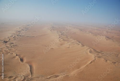 Sand dunes form the air