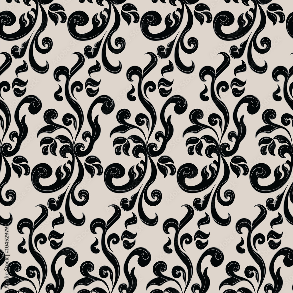 Classic style Acanthus ornament pattern. Vector Classic style Acanthus ornament pattern. Vector
