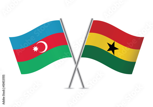 Free Download Azerbaijan and Ghanaian flags. Vector illustration. - GFXLoad