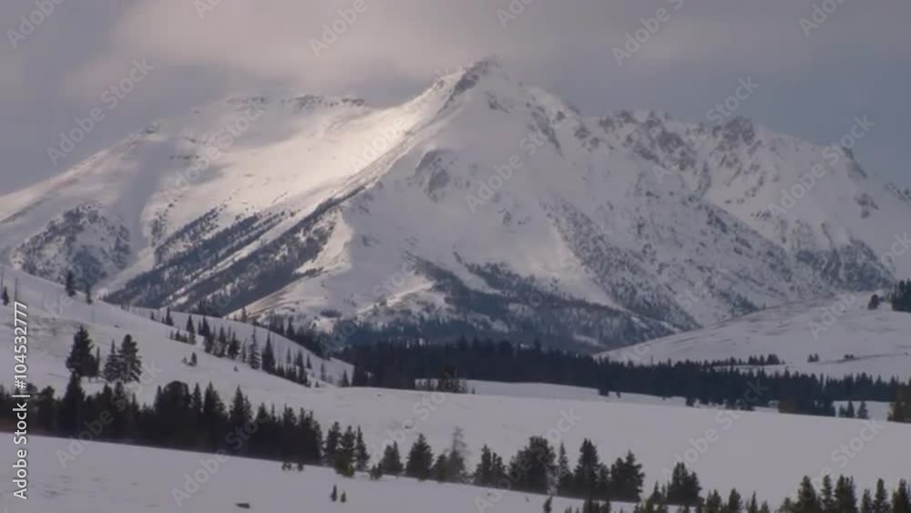 Winter in Yellowstone National Park. Winter in Yellowstone National Park.