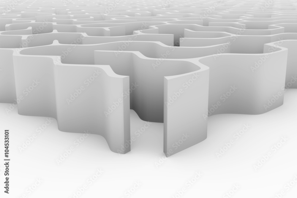 Obraz premium unusual maze based on hexagon cells