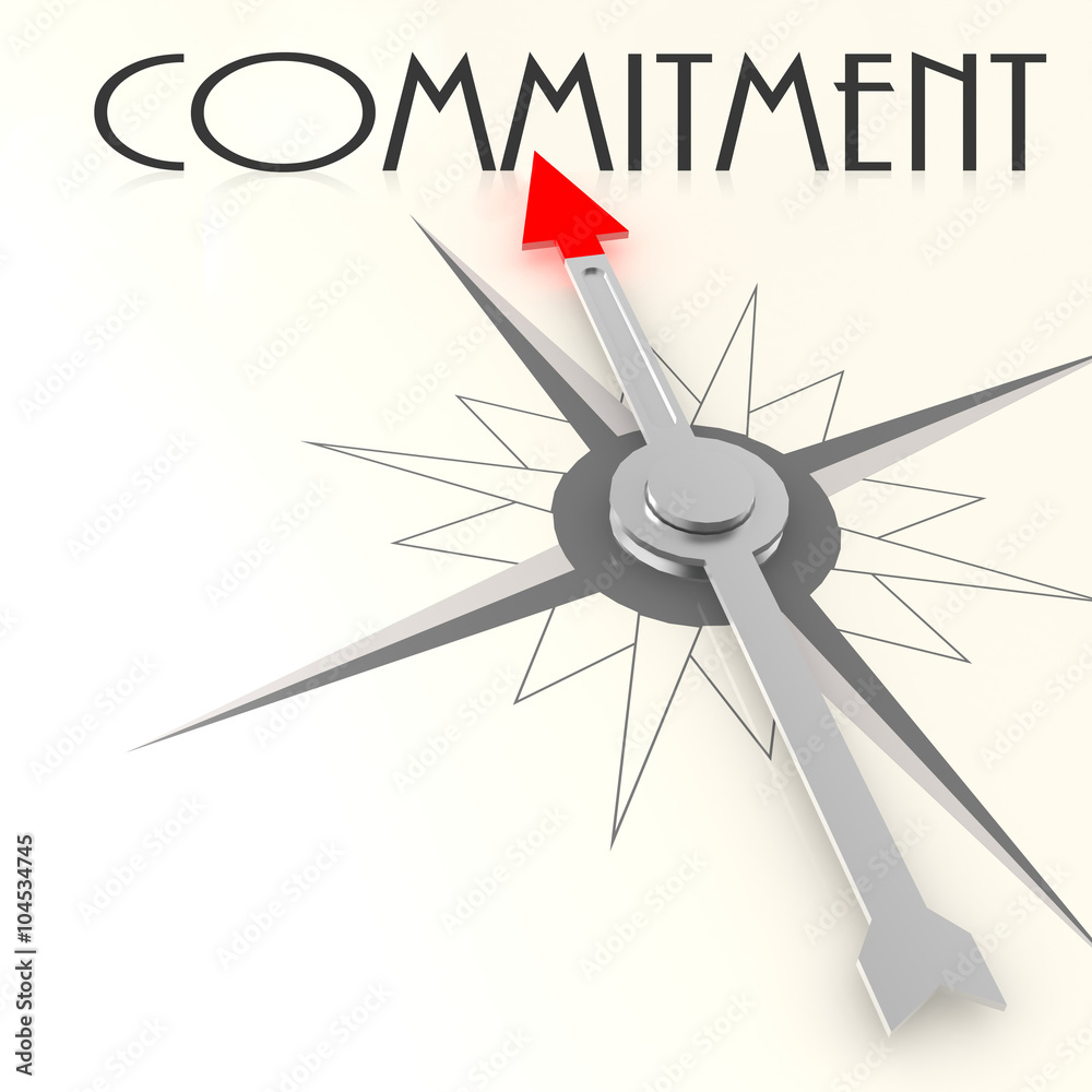 Compass with commitment word Compass with commitment word