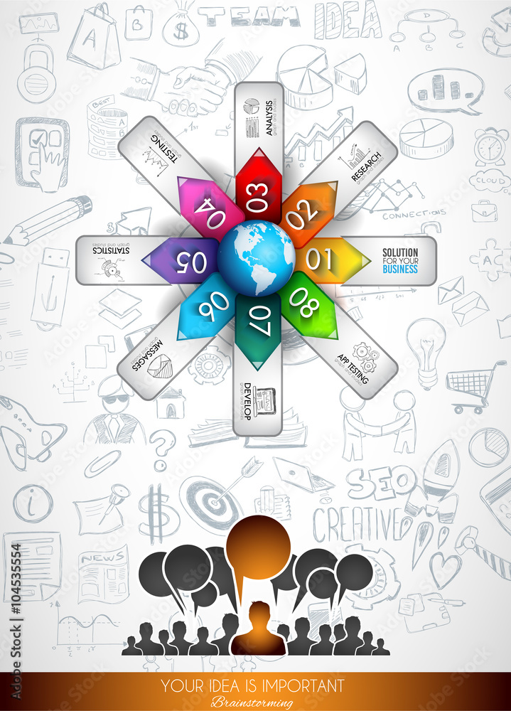 Obraz premium Clean Infographic Layout Template for data and information analysis