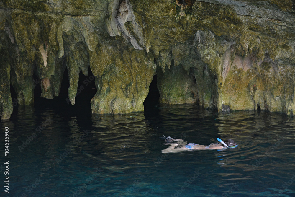 Grand cenote in Yucatan, Mexico. Grand cenote in Yucatan, Mexico.