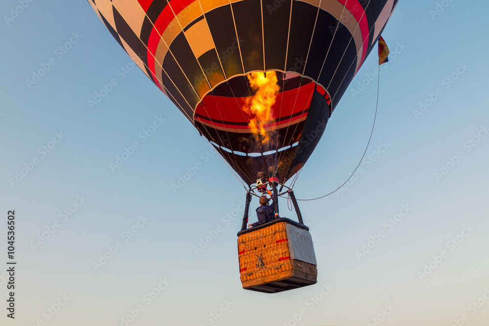 Fototapeta premium Colorful hot air balloon early in the morning