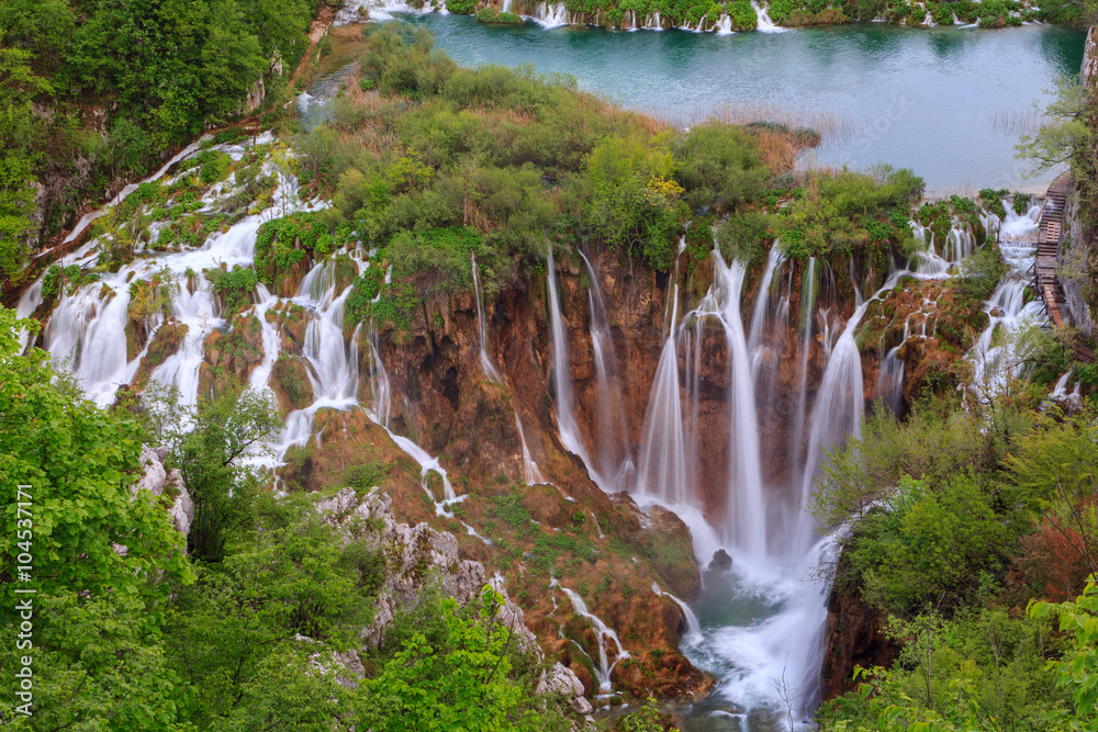 Fototapeta premium Waterfall the Plitvice Lakes