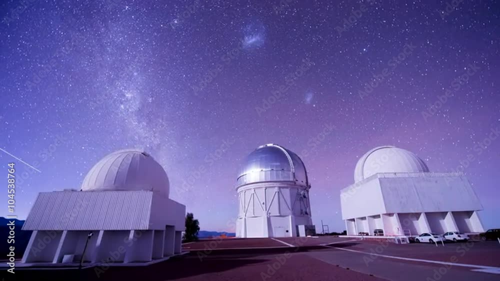 Beautiful timelapse shot of an observatory at night. Beautiful timelapse shot of an observatory at night.