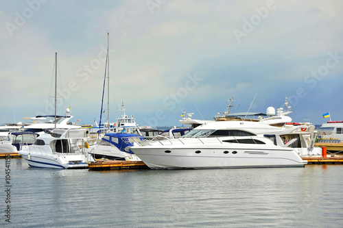 Motor yacht in jetty © Unkas Photo