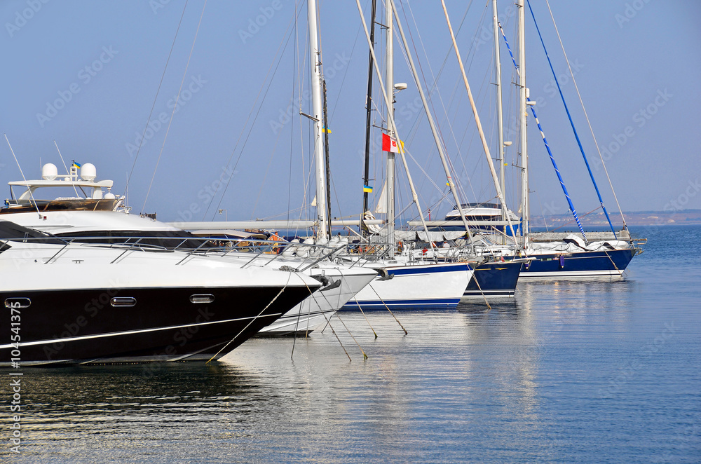 Motor yacht in jetty