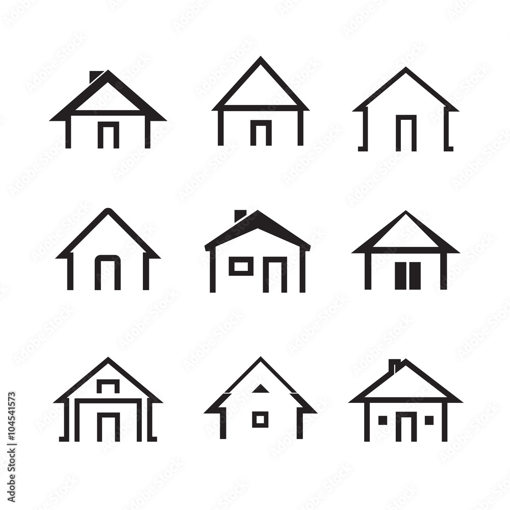 Black Vector Houses