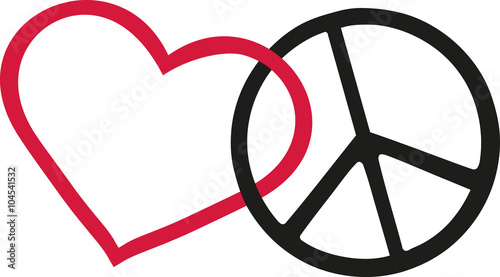 Love and peace icons