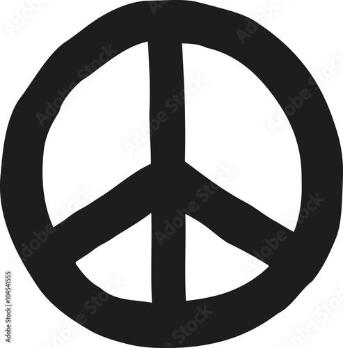 Hand drawn peace sign