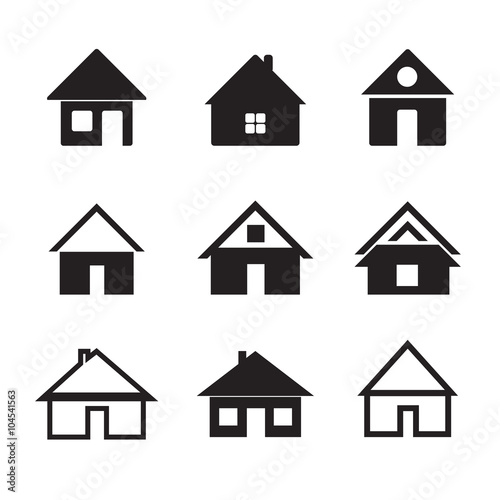 Black Vector Houses