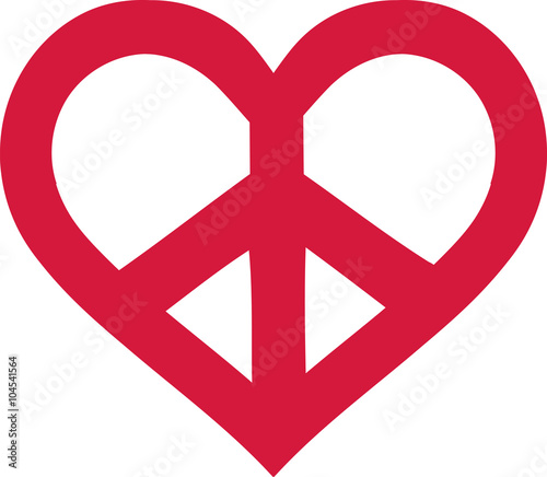 Read peace sign heart shaped