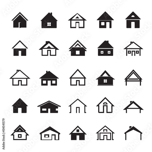 Black Vector Houses