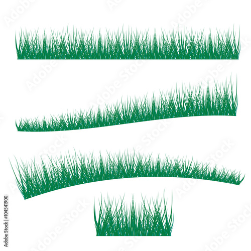 grass, shrubs. Textures illustrated images