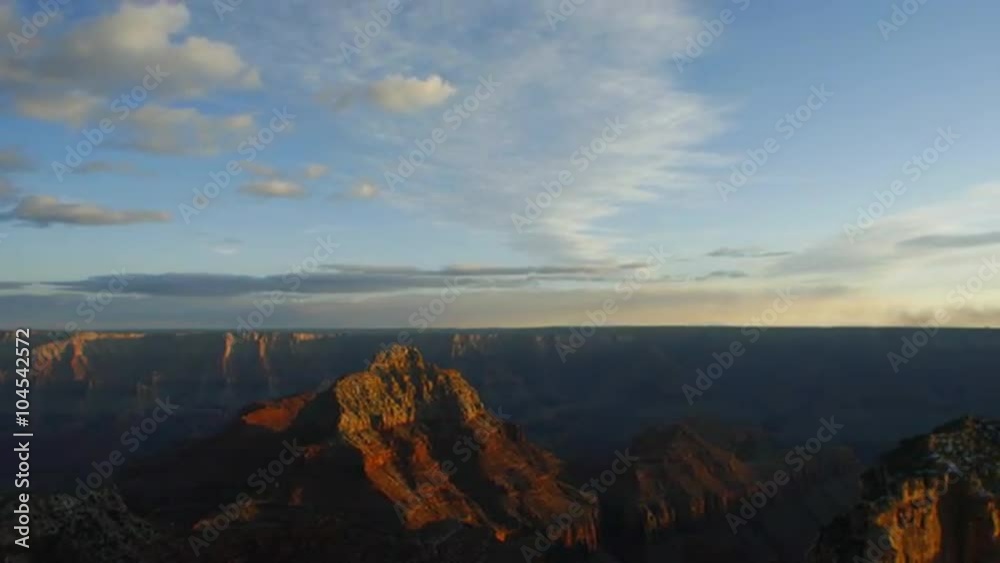 A gorgeous panning time lapse shot of the Grand Canyon with clouds. A gorgeous panning time lapse shot of the Grand Canyon with clouds.