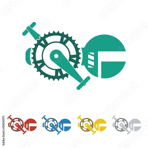 bike shop logo icon Vector
