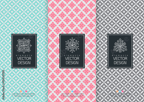 Vector set of templates packaging