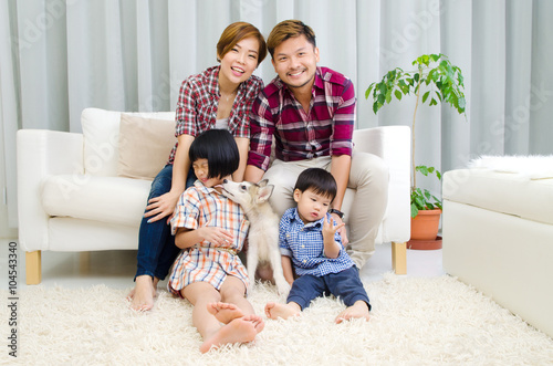 Lovely asian family