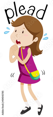 Girl pleading for something