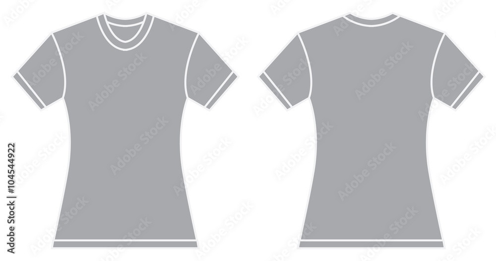 Naklejka premium Women Grey Shirt Design Template