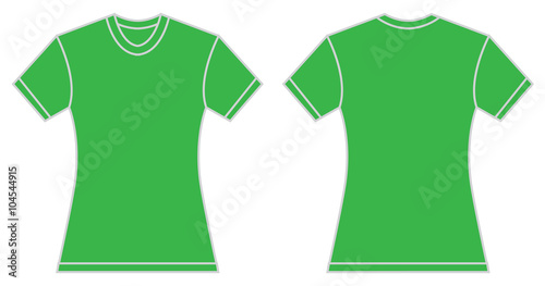 Women Green Shirt Design Template