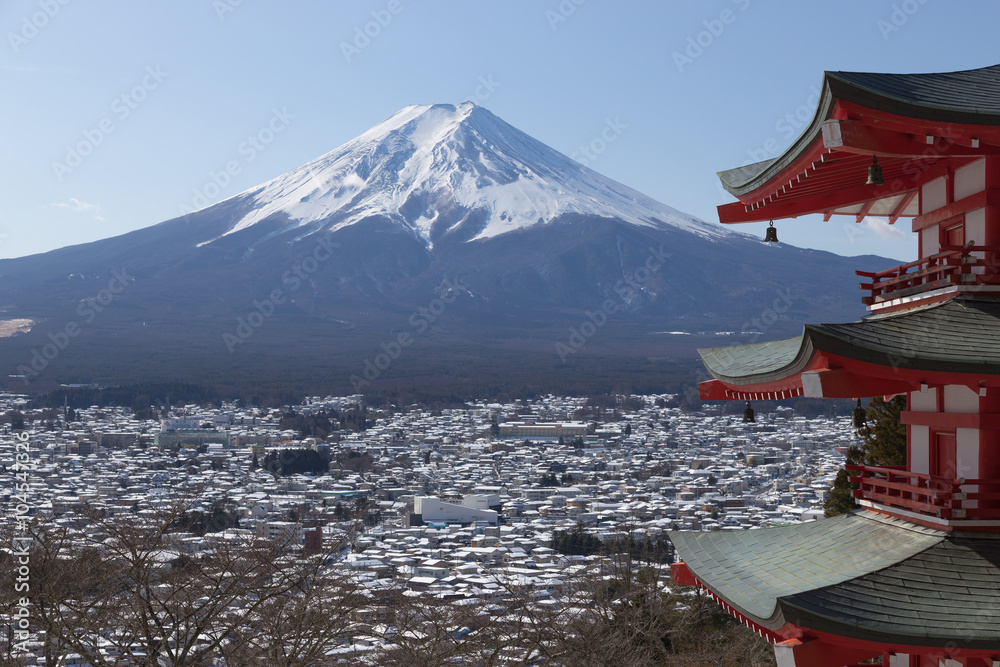 Fototapeta premium Mt.Fuji in winter, Japan