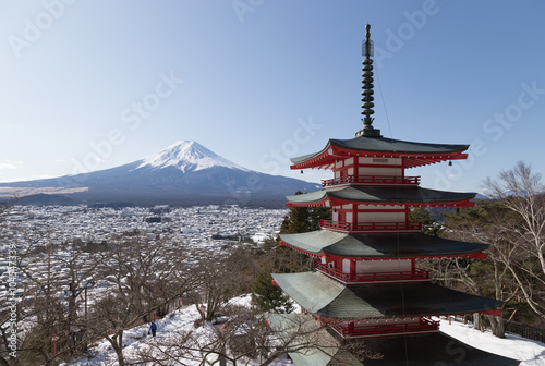 Mt.Fuji in winter  Japan