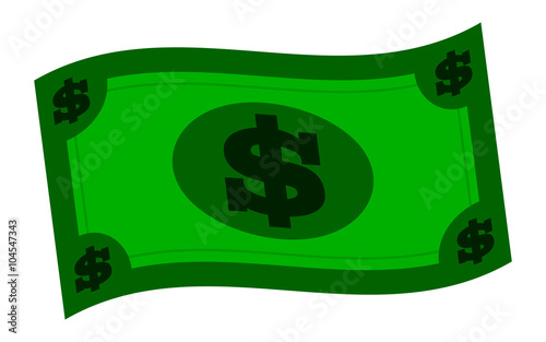 Dollar Bill Paper Currency Buck vector icon