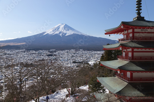 Mt.Fuji in winter  Japan