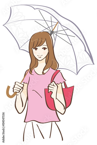 日傘をさす女性