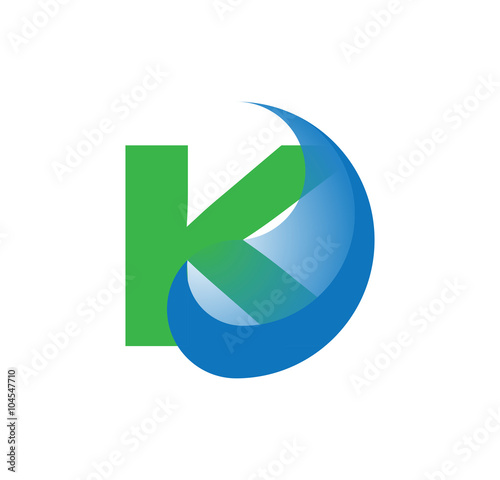Free Download K initial letter with water drop - GFXLoad