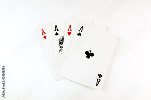 four aces on a white background