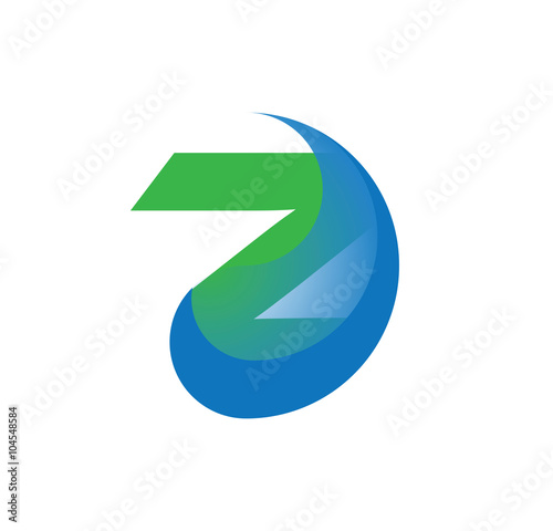 Free Download Z initial letter with water drop - GFXLoad