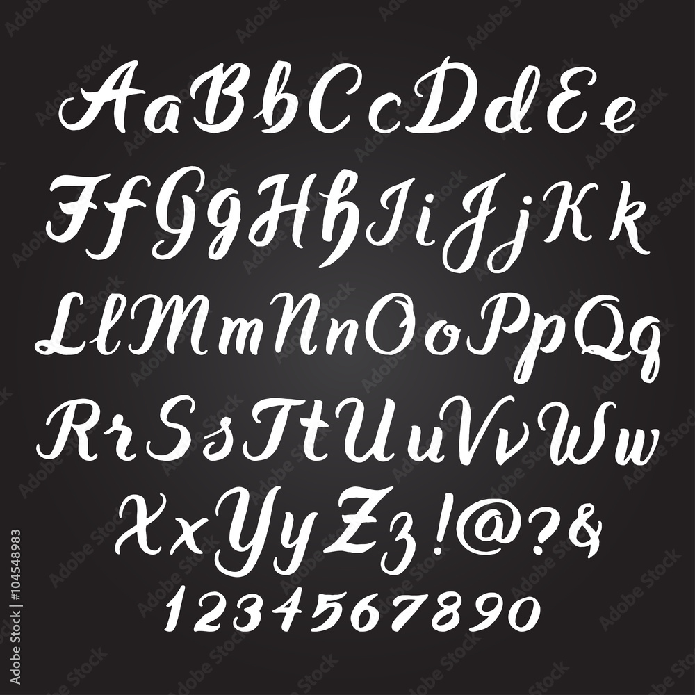 Handwritten alphabet set Handwritten alphabet set