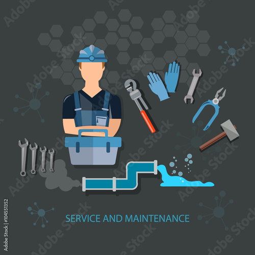 Plumber and plumbing tools