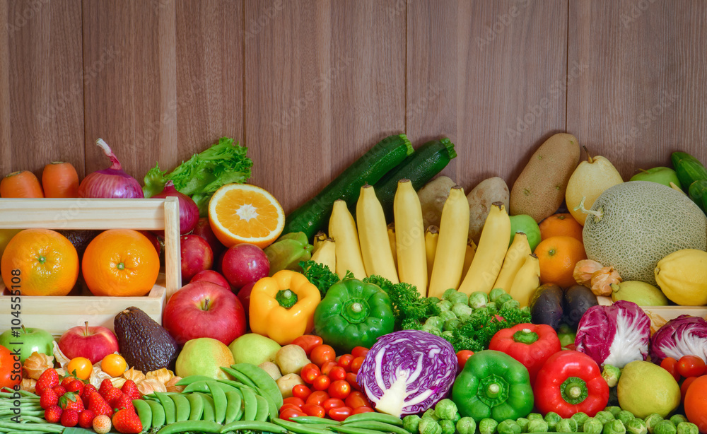 Nutrition Fruits and vegetables for healthy life style Nutrition Fruits and vegetables for healthy life style