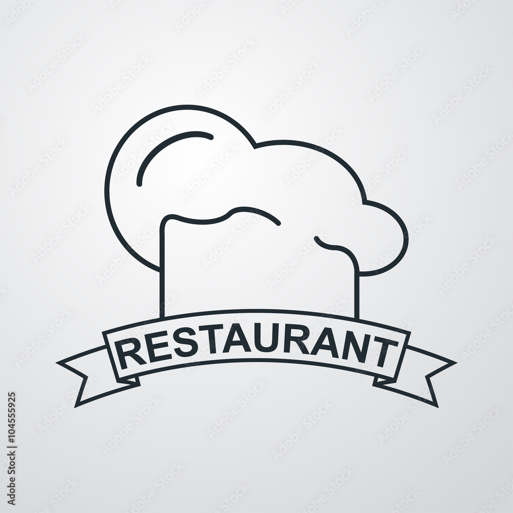 Icono plano Restaurant sobre fondo degradado #2 Icono plano Restaurant sobre fondo degradado #2