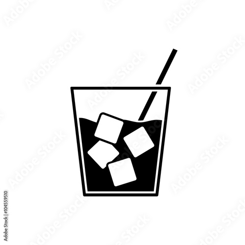 Cola with ice icon