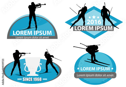 biathlon logo set
