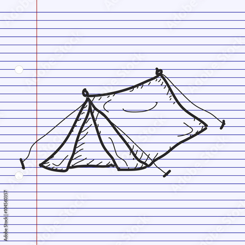Simple doodle of a tent