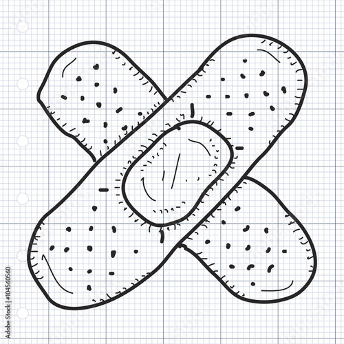 Simple doodle of a plaster