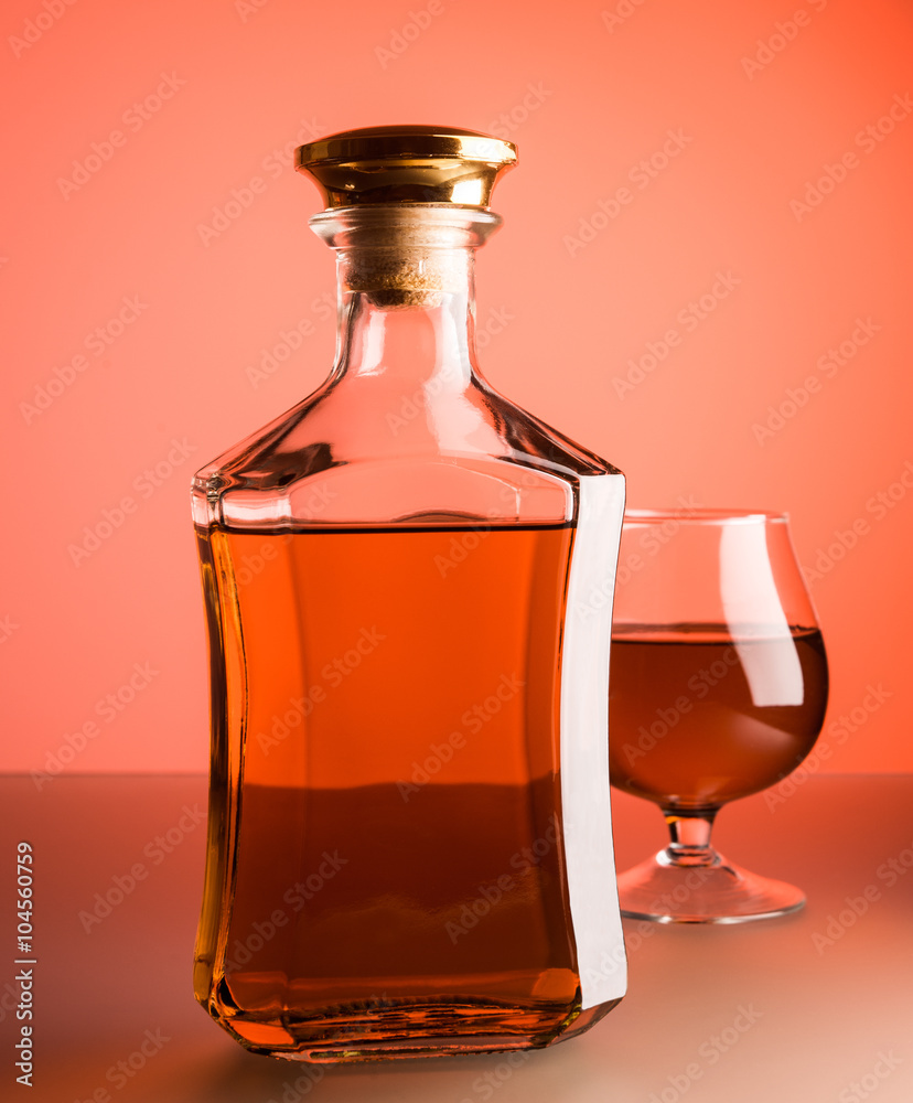 Bottle with whiskey Bottle with whiskey