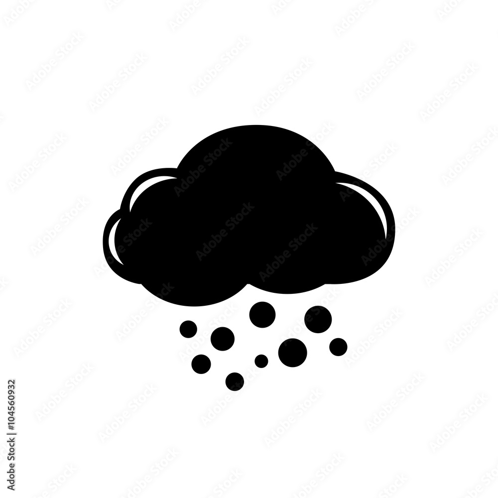Cloud with snow icon Cloud with snow icon