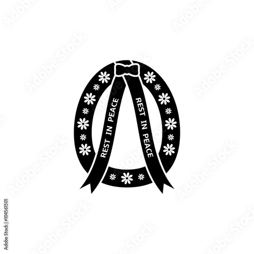 Funeral wreath icon